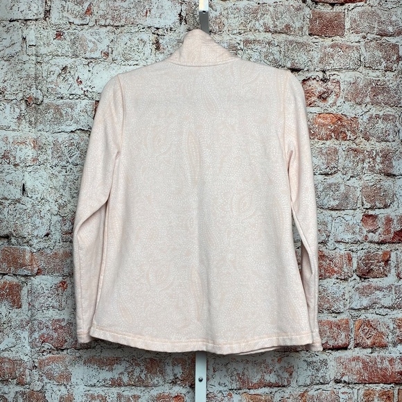 💙5/$15 Croft & Barrow Pink and White Paisley Sweater PXS - Picture 6 of 6